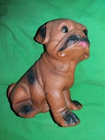 Retro trafikos sípolós gumi kutya kutyus mopsz figura szép állapotban 20 cm a képek szerint