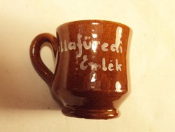 Old retro ceramic mini cup mug Lillafüred tourist souvenir souvenir