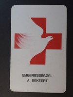 Régi Kártyanaptár 1985 - Emberiességgel a békéért felirattal - Retró Naptár