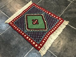 Small Tunisian Berber hand-knotted wool rug - cleaned, 42 x 55 cm