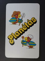 Régi Kártyanaptár 1985 - Grafikus, rajzos, Planétás felirattal - Retró Naptár