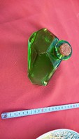 (K) old solid green glass