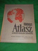 1966. KÁDÁR éra Dr Radó Sándor -KARTOGRÁFIAI vállalat Földrajzi atlasz középiskolás a képek szerint