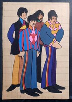 The Beatles - Yellow Submarine - színes illusztráció (30x21 cm) Griger György?