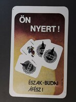 Régi Kártyanaptár 1985 - Ön nyert! Észak-Budai ÁFÉSZ! felirattal - Retró Naptár