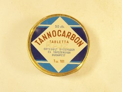 Retro Tannocarbon tabletta gyógyszer alumínium doboz - Egyesült Gyógyszer és Tápszergyár