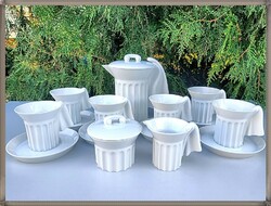 Különleges egyedi formatervezésű modern Fürstenberg porcelán kávéskészlet