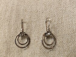 Israeli silver earrings with zirconia stones