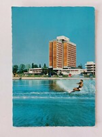Retro postcard 1974 photo postcard Balaton water skier