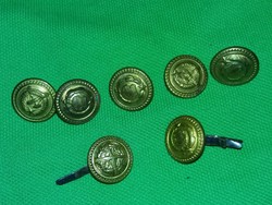 Old mn Hungarian People's Army military buttons together as shown in the pictures