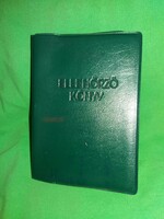 1970-s évek zöld műbőr általános iskolai ellenőrző könyv borító a képek szerint