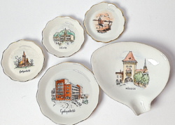 KIÁRÚSÍTÁS!  Retró aquincumi porcelán emléktálkák /városos