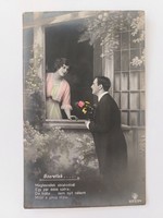 Régi képeslap 1950 fotó levelezőlap szerelmespár