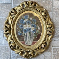 Beautiful antique frame with tapestry