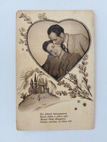Régi képeslap 1943 fotó levelezőlap szerelmespár