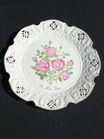 Angol limitált szériás Rózsás dísztányér "The Queen Victoria Rose"