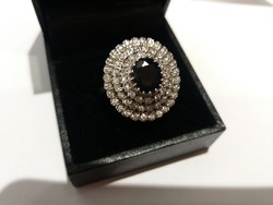 1.82 ct Brillel-Zafír  gyűrű 14 kr.Nagy méret.