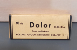 Gyógyszeres doboz a 60-as évekből Kőbányai Gyógyszerárugyár: Depofollan bontatlan csomagolás
