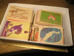 Matchsticks, labels from the 60s