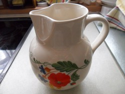 Poppy retro ddr torgau milk jug, 2 pcs, one with a green stripe