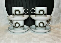 Retro rosenthal studio-line coffee cup with base - 4 pcs