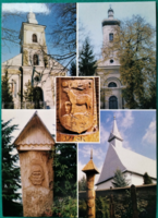 Modern képeslap - Visk, Kárpátalja, templomok - postatiszta képeslap