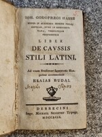 Budai Esaias: Ioh.Godofredi Hasse teologiai prof. könyve a latin stilus okairol..Debrecen. 1799.