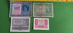 7 small banknotes