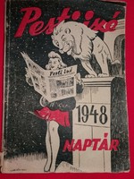 1948. PESTI IZÉ évkönyv naptár ( Ludas Matyi jelleg) nagyon ritka képek szerint