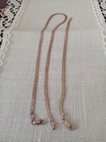 Jelzett olasz -925-ös ezüst lap lánc / nyakék  és karkötő szett