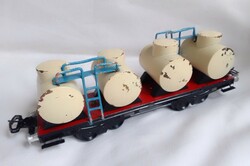 Egyedi készítésű nullás 0-ás vasút modell létrás tartálykocsi teherkocsi pénzverdei játék vonat