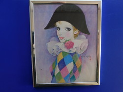 Miramira Fujita Japanese artist, French clown, handmade magnetic sticker