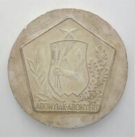 Abony people for abony, large plaster plaque, plaster positive from the 1970s