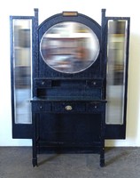 0X932 Old Black Framed Dressing Table Mirror