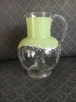 Beautiful, antique glass jug, 19th century