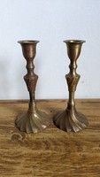 Copper candle holder pair