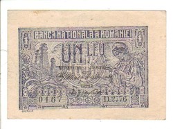 1 Leu 1915 Romania 3 oz.