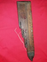 Antique hand made carved patterned folk wooden zither musical instrument 64 x 15 according to the pictures