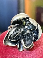 Lenyűgöző-döbbenetes, egyedi, tömör ezüst gyűrű