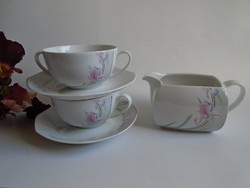 New, toffee breakfast set for 2 with spout.