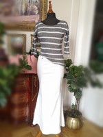 Philip Russell 38-40 cream white corduroy long skirt