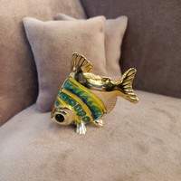 Silver miniature yellow fish