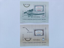 1993. 75 ÉVES A MAGYAR "REPÜLŐ POSTA" BÉLYEG - EMLÉKÍV-PÁR**