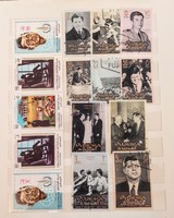 RITKASÁG!!! 175 db John F. Kennedy bélyeggyűjtemény