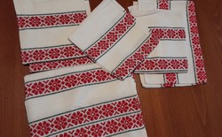 6 darabos házi szőttes szett