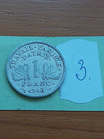 30 FT / DB FRANCIA 1 FRANC FRANK 1943  VICHY ALU.  3.