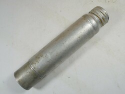 Old retro aluminum storage bottle box cylinder