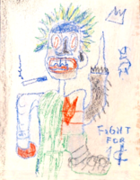 Jean-Michel Basquiat -tanulmányrajz- szkeccs