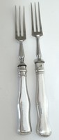 2 Brunch forks with silver handles