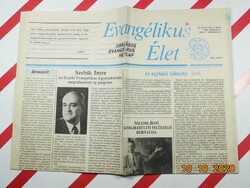 Old retro newspaper - evangelical life - 1990. March 4. Birthday gift